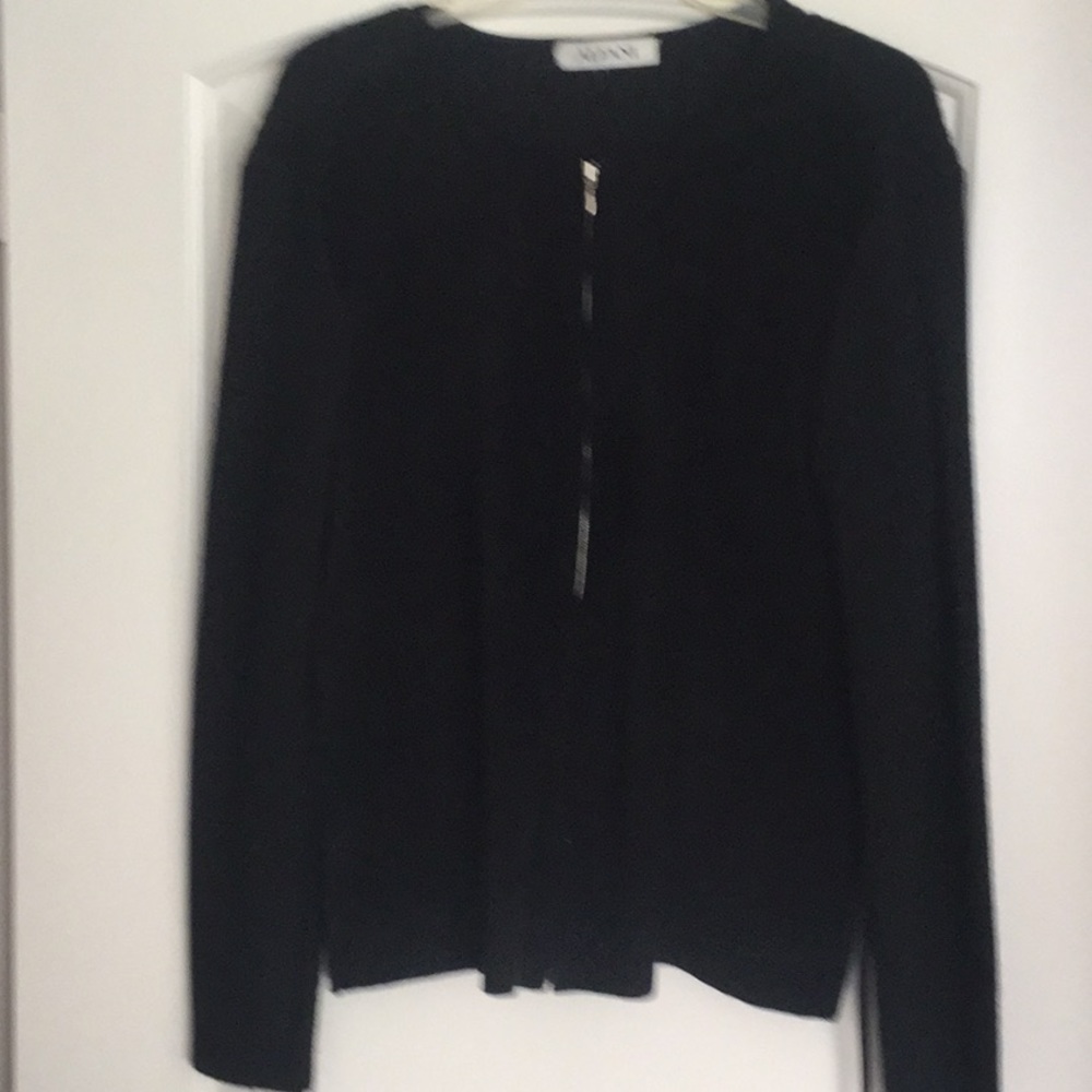 Alfani Sweater. Black w/suede front. Lg -X-Lg.